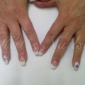French manicure met paarse One Stroke