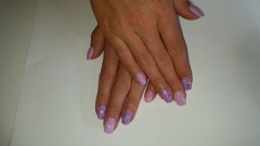 Stamping nail art lila paars